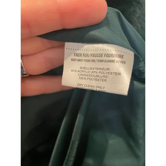 NWT Apparis Marie Faux Fur Coat – Emerald Green – Size Small - Picture 2 of 4